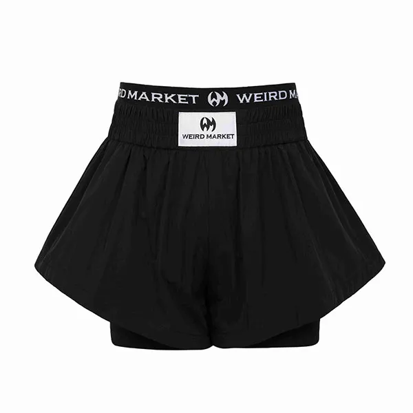 Quần Short Nữ Weird Market Pickleball Double Layer Short Moonless Night Black Màu Đen Size S - Pickleball - Vua Hàng Hiệu