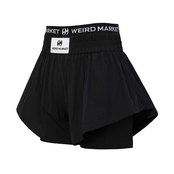 Quần Short Nữ Weird Market Pickleball Double Layer Short Moonless Night Black Màu Đen Size S - Pickleball - Vua Hàng Hiệu