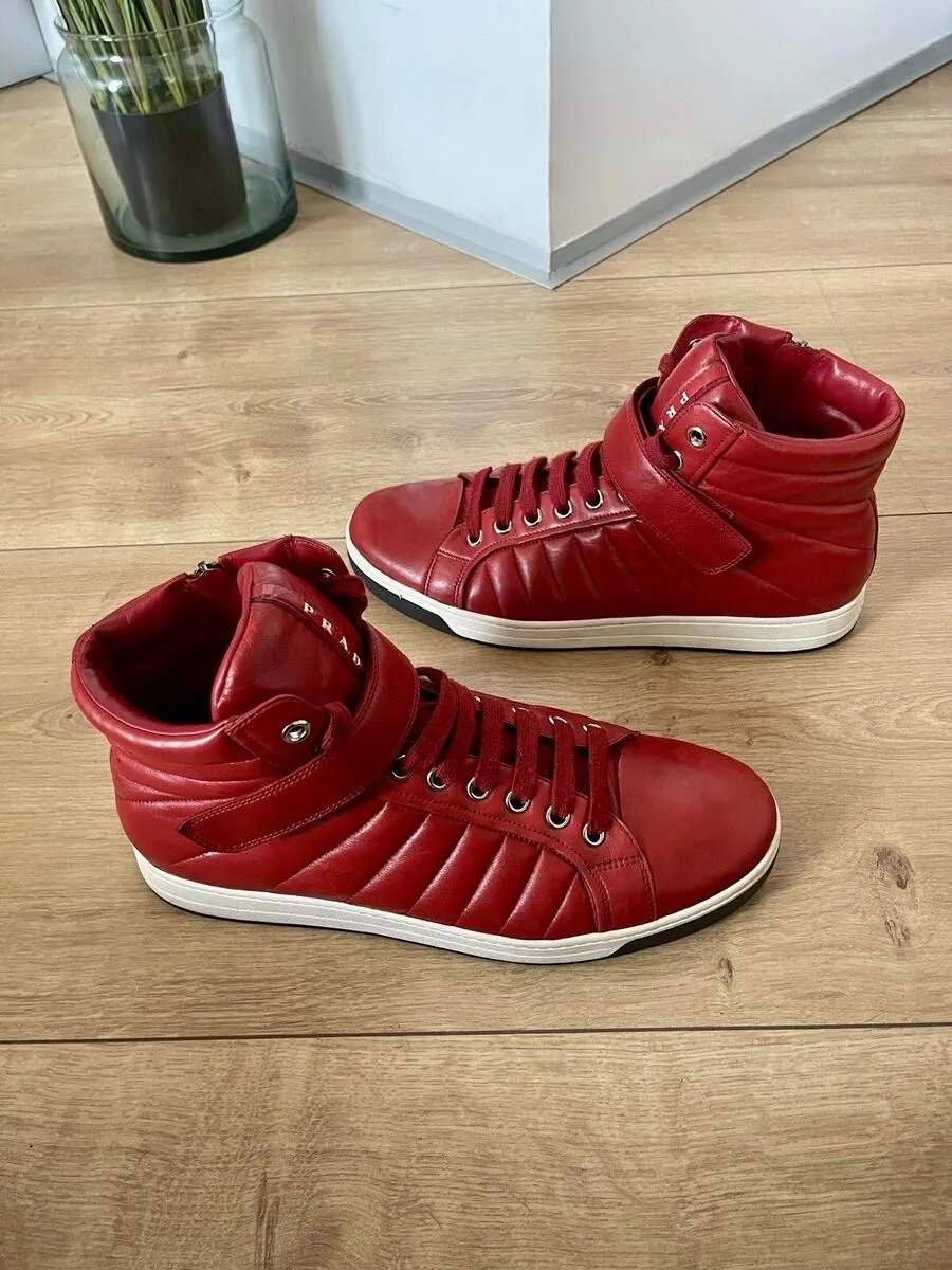 Giày Prada Quilted High-Top Sneakers