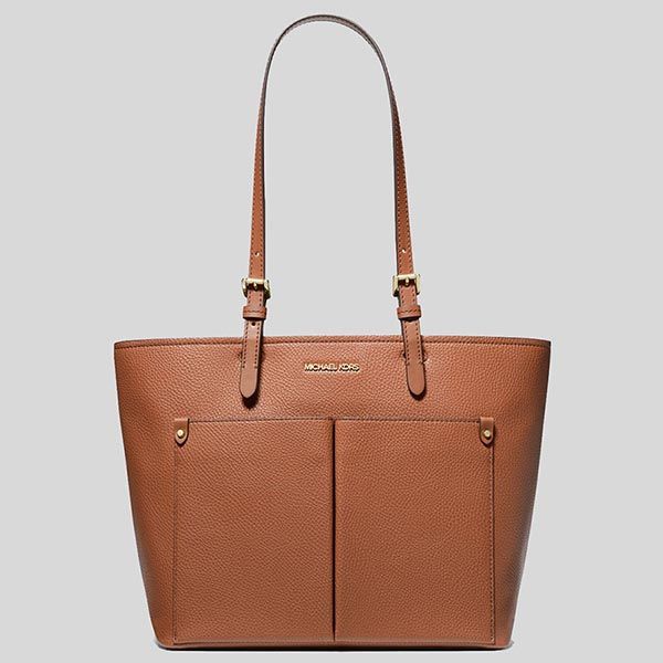 Túi Tote Nữ Michael Kors MK Jet Set Medium Pocket Tote Bag 35F3GTVT8B Màu Nâu - Túi xách - Vua Hàng Hiệu