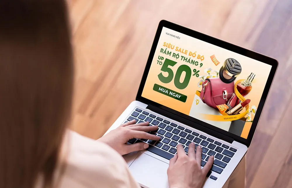 Vua Hàng Hiệu sale tháng 9: Giảm giá 50%+++, tặng voucher khủng 189K