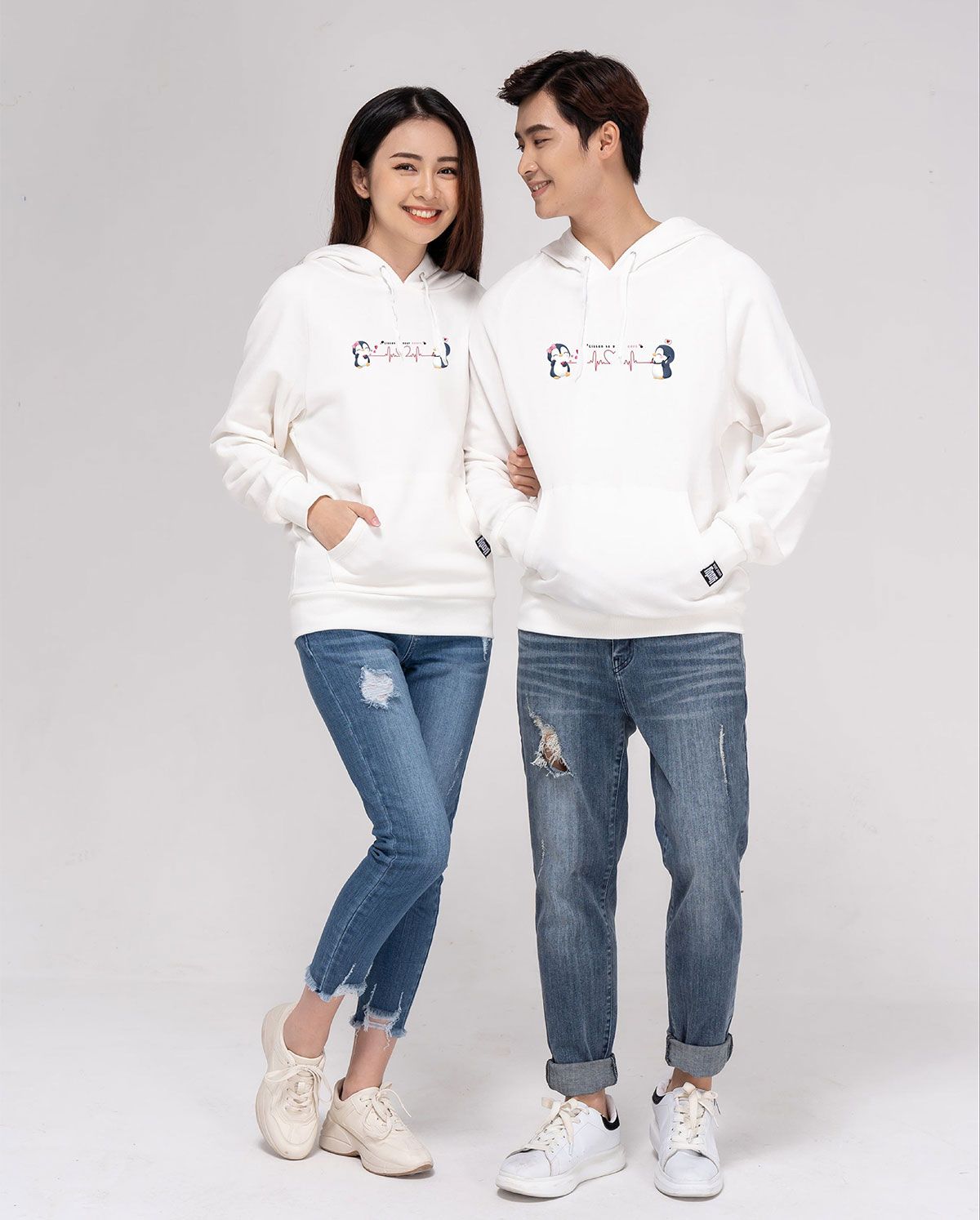 Gợi ý cách phối đồ với áo hoodie đôi đẹp, rất trẻ trung