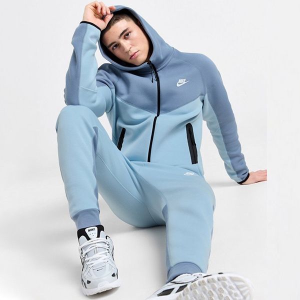 Bộ Quần Áo Nỉ Nam Nike Tech Fleece Hoodie And Jogger Set Màu Xanh Nhạt Size L - Thời trang - Vua Hàng Hiệu