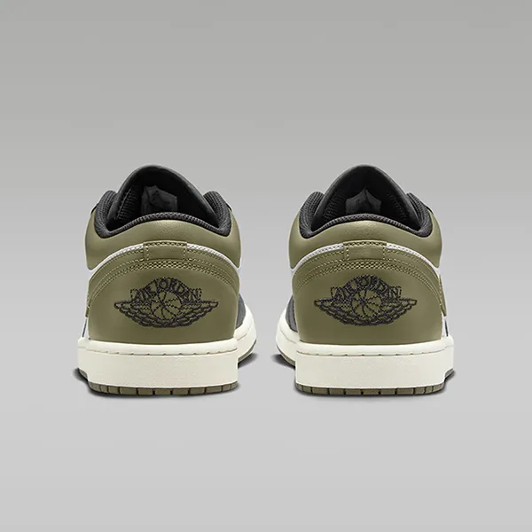 Giày Thể Thao Nam Nike Air Jordan 1 Low Black White Medium Olive 553558-092 Phối Màu Size 40 - Giày - Vua Hàng Hiệu