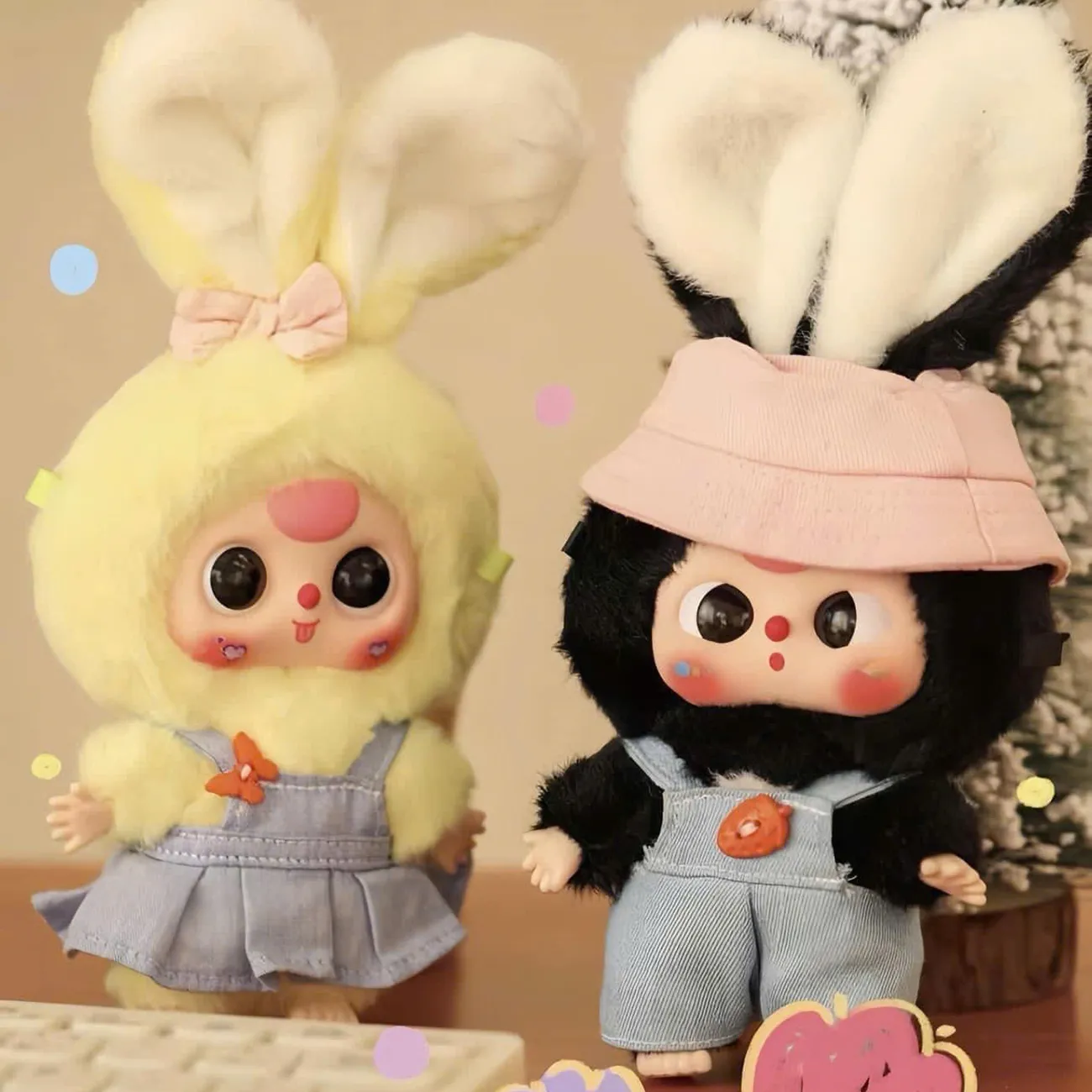 Set Móc Khóa Baby Three Macaron Cute Bunny Series Plush Blind Box Phối Màu - Phụ kiện - Vua Hàng Hiệu