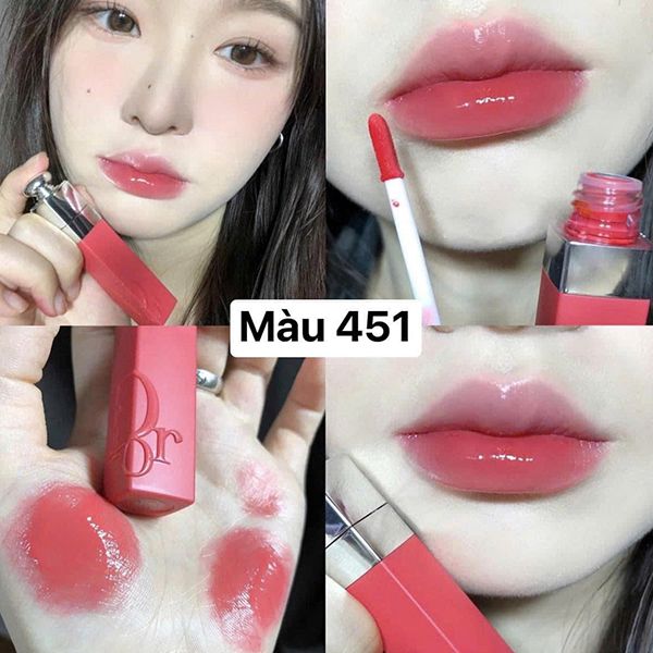 Son Dior Addict Lip Tint 451 Natural Coral Màu Hồng Cam San Hô - Son Môi - Vua Hàng Hiệu