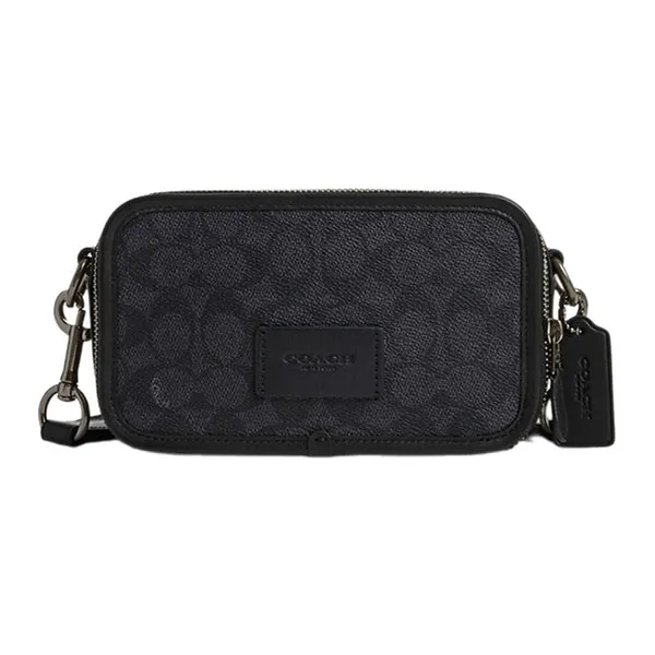 Túi Đeo Chéo Nam Coach Wyatt Crossbody Bag In Signature Canvas CW365 Màu Đen - Túi xách - Vua Hàng Hiệu