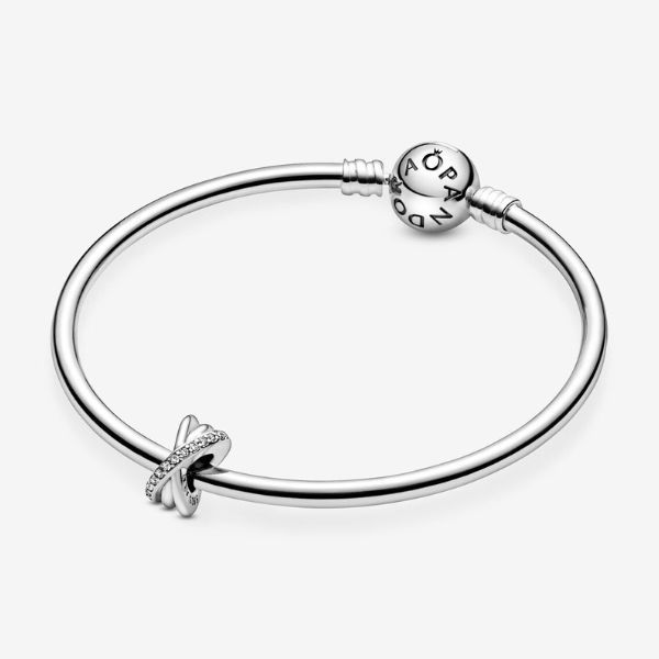 Hạt Vòng Charm Pandora Sparkling & Polished Lines Spacer Charm 791994CZ Màu Bạc - Trang sức - Vua Hàng Hiệu