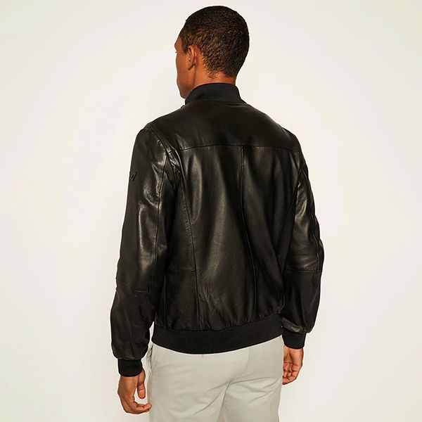 Áo Khoác Nam Emporio Armani Leather Jacket Regular Fit O1B51P Màu Đen Size XS - Thời trang - Vua Hàng Hiệu