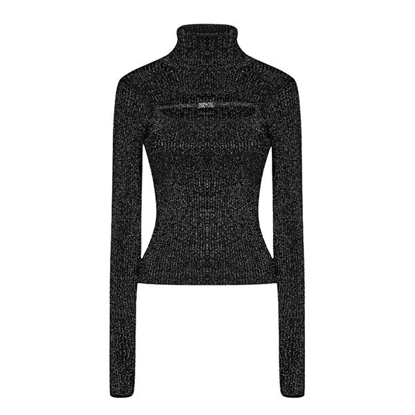 Áo Len Nữ Versace Jean Conture In Black With Lurex Ribbed Knit Turtleneck 77HAFM22CM60H899 Màu Đen Size XS - Thời trang - Vua Hàng Hiệu