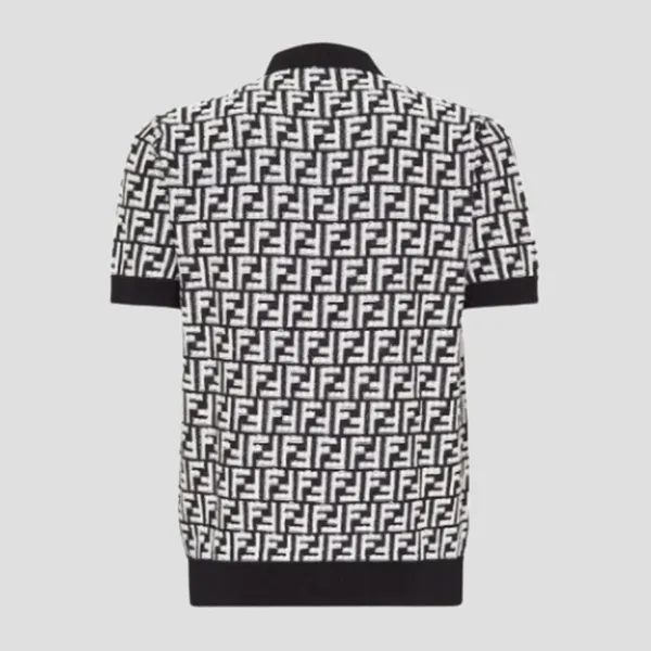 Áo Polo Len Nam Fendi FF Logo All Over Wool Short Sleeve FZC349 AR85 F04V6 Màu Đen Size 48 - Thời trang - Vua Hàng Hiệu