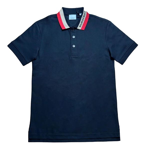 Áo Polo Nam Burberry Contrast-Collar Pique Màu Xanh Đen Size M - Thời trang - Vua Hàng Hiệu