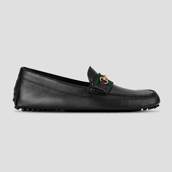 Giày Lười Nam Gucci Mocca Leather GG Logo 6246981XH101066 Màu Đen Size 40 - Giày - Vua Hàng Hiệu