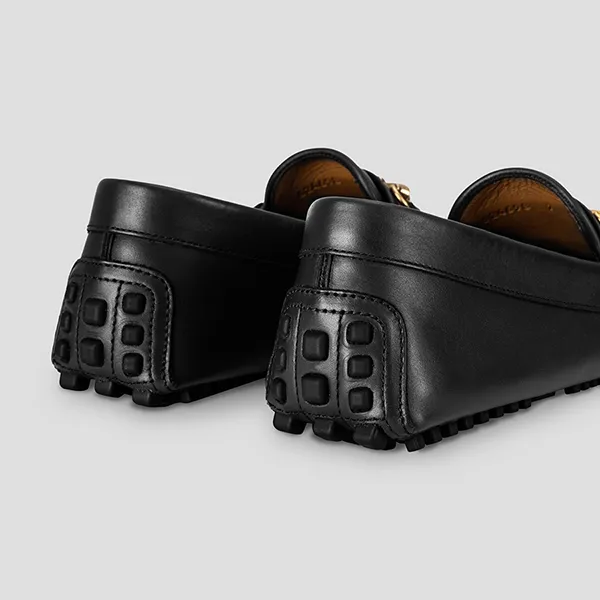 Giày Lười Nam Gucci Mocca Leather GG Logo 6246981XH101066 Màu Đen Size 40 - Giày - Vua Hàng Hiệu