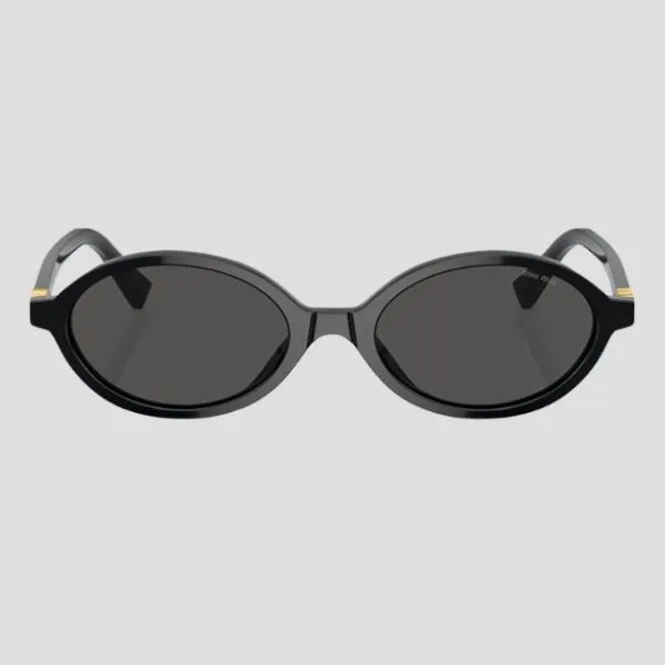Kính Mát Nữ Miu Miu Eyewear Oval Frame Sunglasses 0MU04ZS 1AB5S0 Màu Đen - Kính mắt - Vua Hàng Hiệu