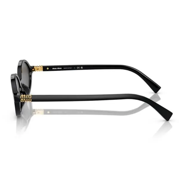 Kính Mát Nữ Miu Miu Eyewear Oval Frame Sunglasses 0MU04ZS 1AB5S0 Màu Đen - Kính mắt - Vua Hàng Hiệu