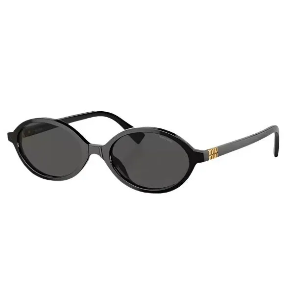 Kính Mát Nữ Miu Miu Eyewear Oval Frame Sunglasses 0MU04ZS 1AB5S0 Màu Đen - Kính mắt - Vua Hàng Hiệu