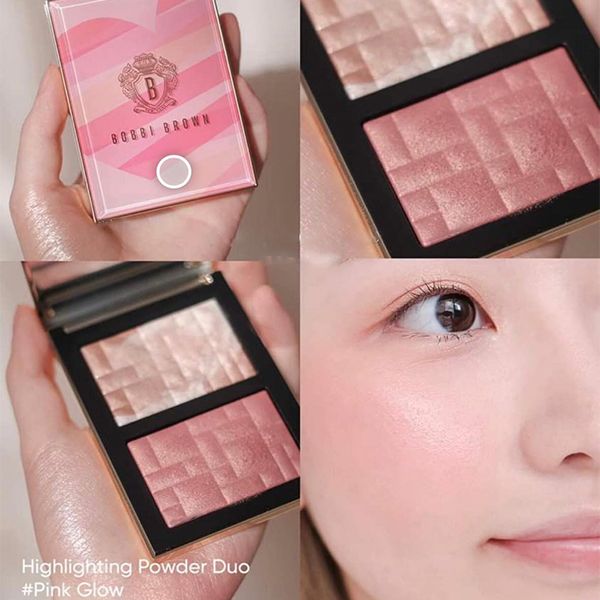 Phấn Bắt Sáng Highligh Bobbi Brown Blush And Highlight Duo Tone Pink Glow 6.6g - Trang điểm - Vua Hàng Hiệu
