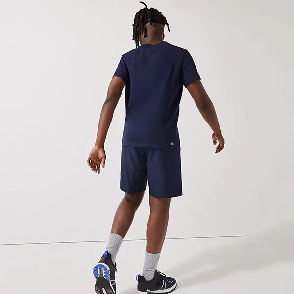 Quần Short Nam Lacoste Sport Tennis Solid Diamond Weave Taffeta GH353T 166 Màu Xanh Navy Size 5 - Thời trang - Vua Hàng Hiệu