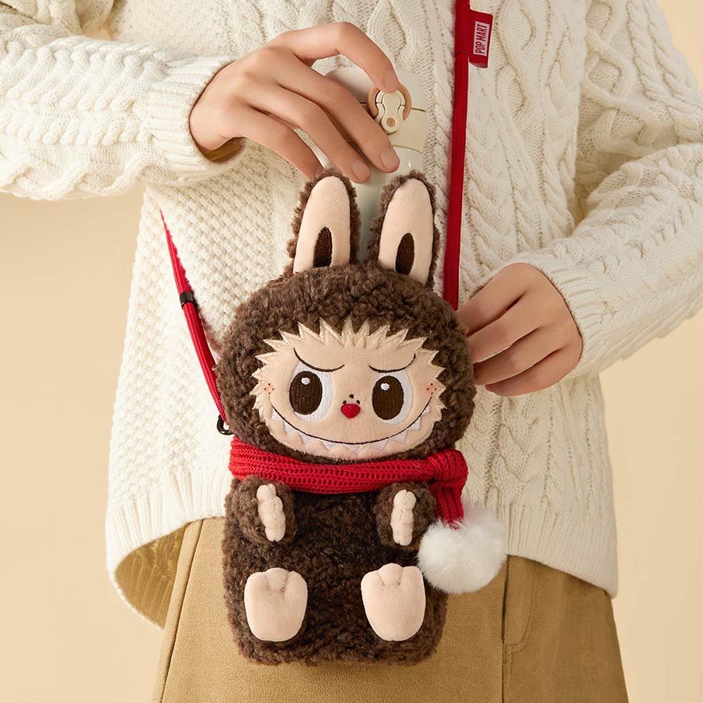 Túi Đeo Vai Nữ Pop Mart The Monsters Classic Series-Plush Doll Shoulder Bag Màu Nâu - Túi xách - Vua Hàng Hiệu