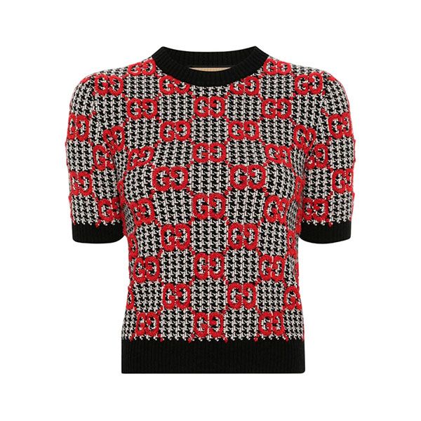 Áo Len Nữ Gucci With GG Monogram Logo - 731007XKCM8 1040 Màu Đỏ Size S - Thời trang - Vua Hàng Hiệu