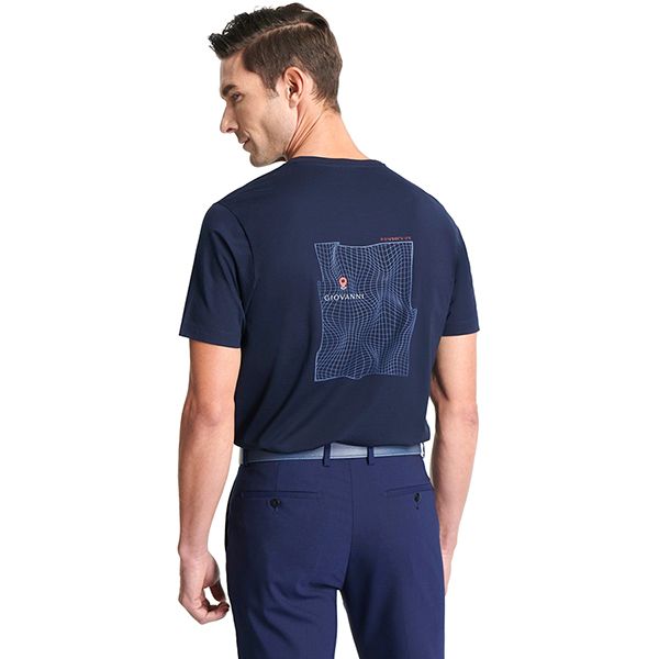 Áo Phông Nam Giovanni Regular Fit Tshirt GTS0003-1NN Màu Xanh Navy Size L - Thời trang - Vua Hàng Hiệu