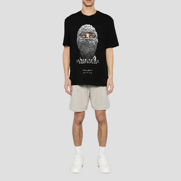 Áo Phông Nam Ih Nom Uh Nit Black With Face Printed - NUS24295009 Tshirt Màu Đen Size XS - Thời trang - Vua Hàng Hiệu
