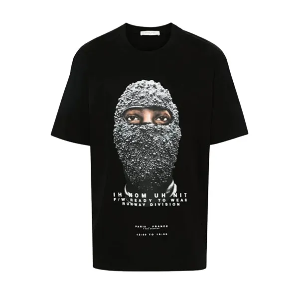 Áo Phông Nam Ih Nom Uh Nit Black With Face Printed - NUS24295009 Tshirt Màu Đen Size XS - Thời trang - Vua Hàng Hiệu