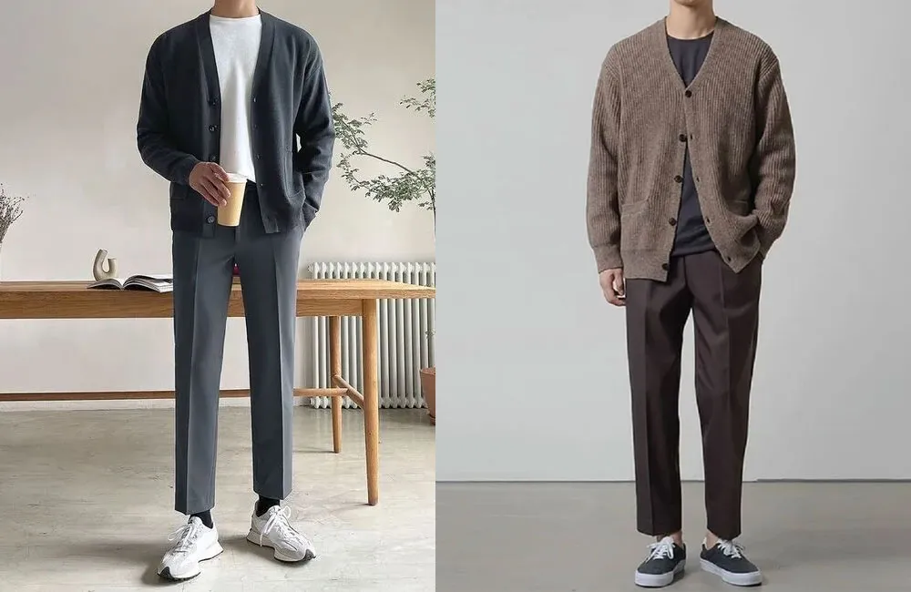 10 cách phối với áo cardigan nam đẹp, rất thời thượng