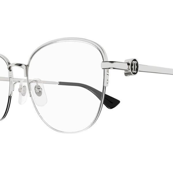 Gọng Kính Nữ Cartier CT0415OA 002 Màu Bạc - Kính mắt - Vua Hàng Hiệu