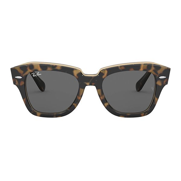 Kính Mát Rayban State Street Sunglasses RB2186 1292B1 49 Màu Xám/Havana - Kính mắt - Vua Hàng Hiệu
