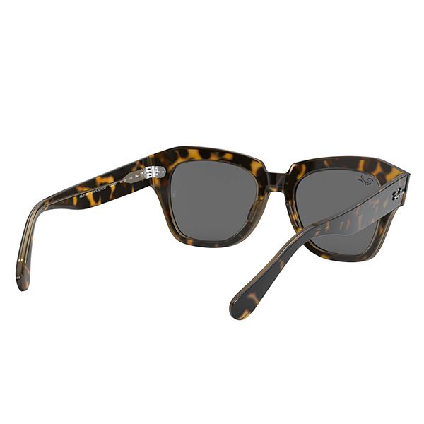 Kính Mát Rayban State Street Sunglasses RB2186 1292B1 49 Màu Xám/Havana - Kính mắt - Vua Hàng Hiệu