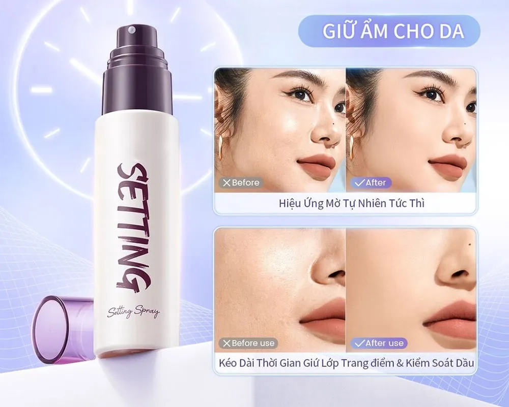 Xịt khóa makeup có tác dụng gì? Cách sử dụng xịt khóa nền đúng cách