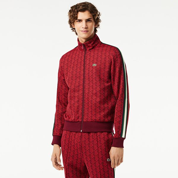 Áo Khoác Nam Lacoste Paris Monogram Zip-Up Sweatshirt SH1368 SWM Màu Đỏ Size 5 - Thời trang - Vua Hàng Hiệu