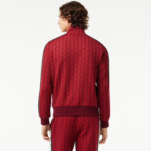 Áo Khoác Nam Lacoste Paris Monogram Zip-Up Sweatshirt SH1368 SWM Màu Đỏ Size 5 - Thời trang - Vua Hàng Hiệu