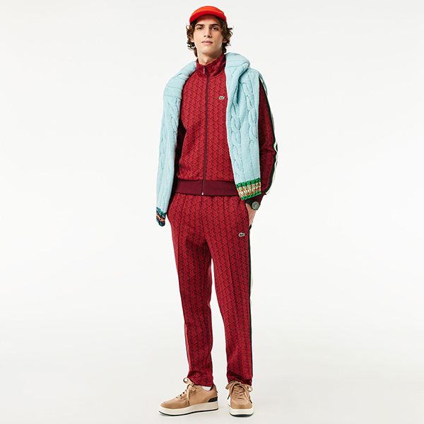 Áo Khoác Nam Lacoste Paris Monogram Zip-Up Sweatshirt SH1368 SWM Màu Đỏ Size 5 - Thời trang - Vua Hàng Hiệu