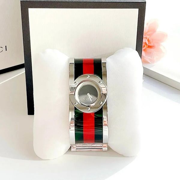 Đồng Hồ Nữ Gucci Twirl 112 Black Dial Green Red YA112517 Phối Màu Xanh/Đỏ/Bạc - Đồng hồ - Vua Hàng Hiệu