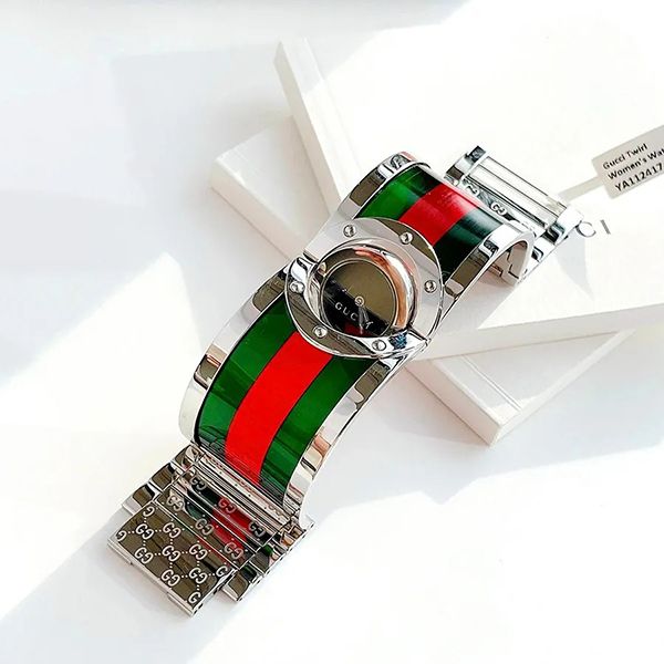 Đồng Hồ Nữ Gucci Twirl 112 Black Dial Green Red YA112517 Phối Màu Xanh/Đỏ/Bạc - Đồng hồ - Vua Hàng Hiệu