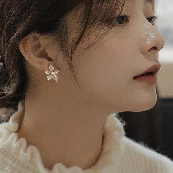 Khuyên Tai Nữ Kya Jewel Blooming Pearl PE35 Màu Vàng Trắng - Trang sức - Vua Hàng Hiệu