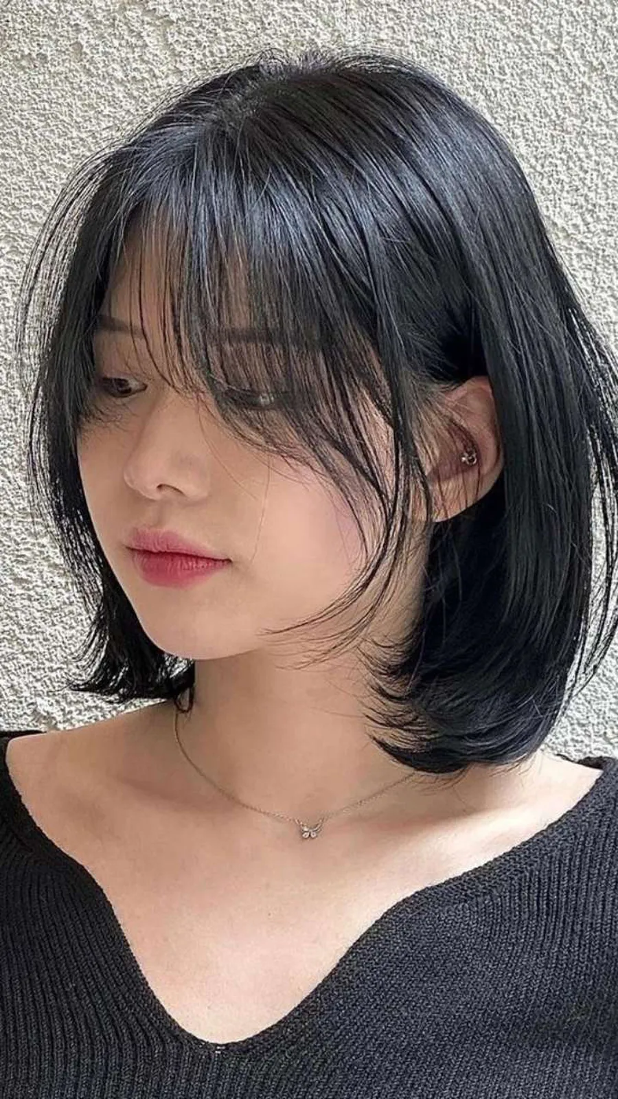 Tóc uốn cụp tỉa layer