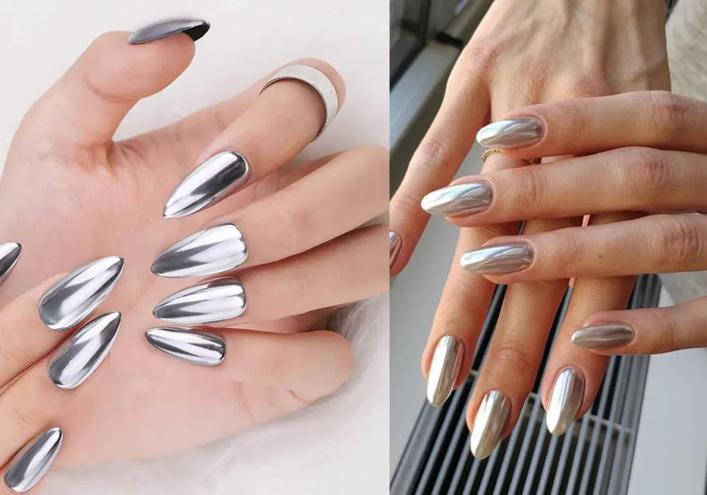 100+ mẫu nail tráng gương ngọc trai sang chảnh, siêu hot hiện nay