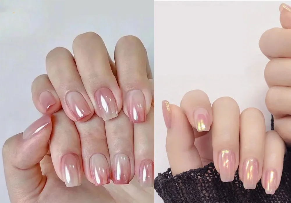 100+ mẫu nail tráng gương ngọc trai sang chảnh, siêu hot hiện nay