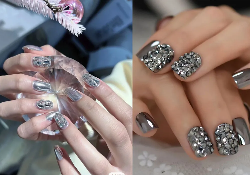 100+ mẫu nail tráng gương ngọc trai sang chảnh, siêu hot hiện nay