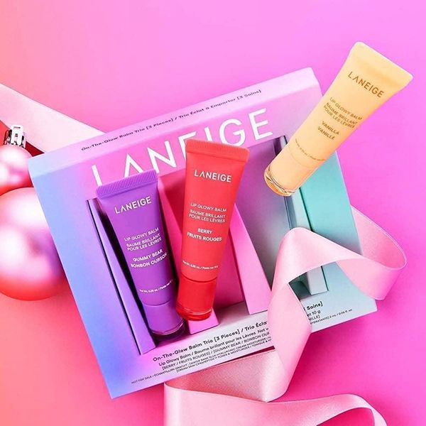 Set 3 Son Dưỡng Laneige On-The-Glow Lip Balm Trio - Son Môi - Vua Hàng Hiệu