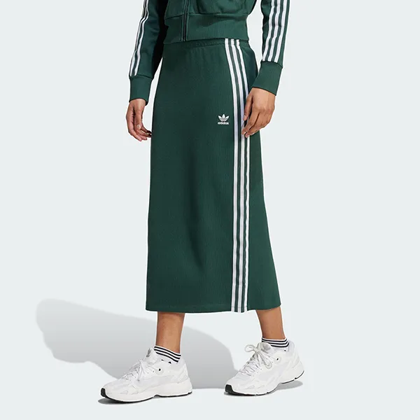 Set Áo Khoác + Chân Váy Nữ Adidas Adicolor Knit Top + Knit Skirt IW3162 / IW3167 Màu Xanh Green Size M (Form Á) - Thời trang - Vua Hàng Hiệu