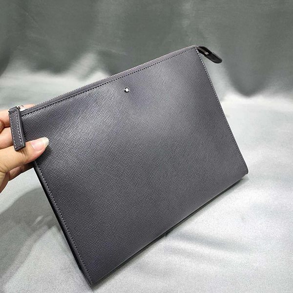 Túi Cầm Tay Nam Montblanc Sartorial Clutch Bag Pochette MB 126056 Màu Xám - Túi xách - Vua Hàng Hiệu