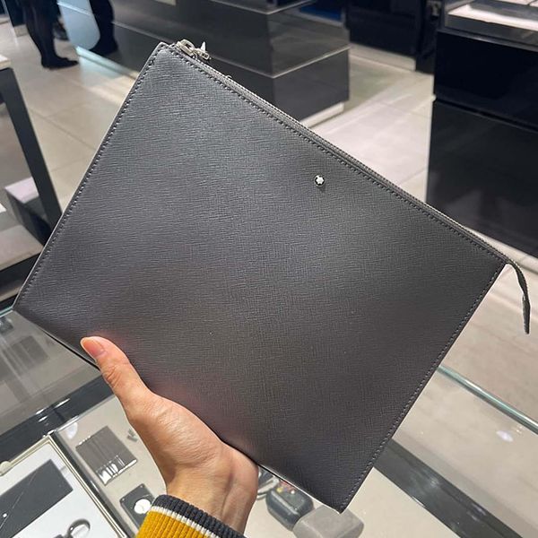 Túi Cầm Tay Nam Montblanc Sartorial Clutch Bag Pochette MB 126056 Màu Xám - Túi xách - Vua Hàng Hiệu