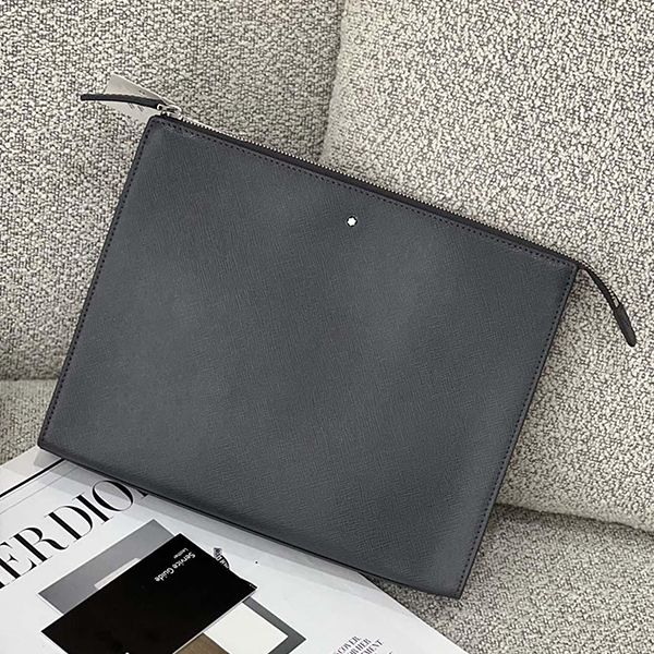Túi Cầm Tay Nam Montblanc Sartorial Clutch Bag Pochette MB 126056 Màu Xám - Túi xách - Vua Hàng Hiệu