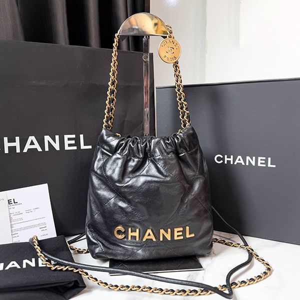 Túi Đeo Chéo Nữ Chanel C22 Mini Handbag Black Gold Màu Đen - Túi xách - Vua Hàng Hiệu