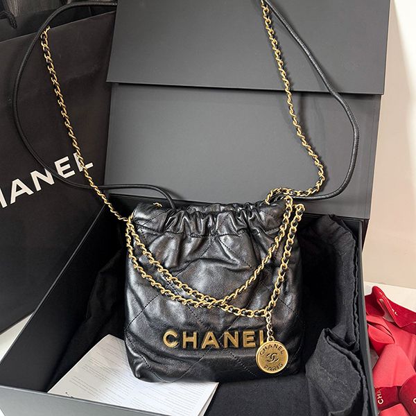Túi Đeo Chéo Nữ Chanel C22 Mini Handbag Black Gold Màu Đen - Túi xách - Vua Hàng Hiệu